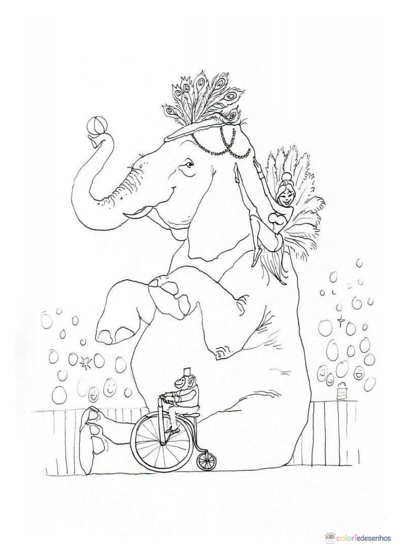 Circo para colorir