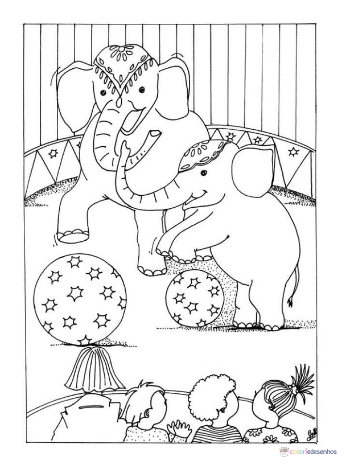 Circo para colorir