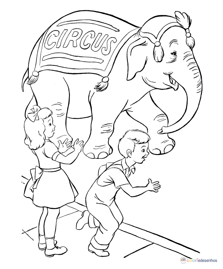 Circo para colorir