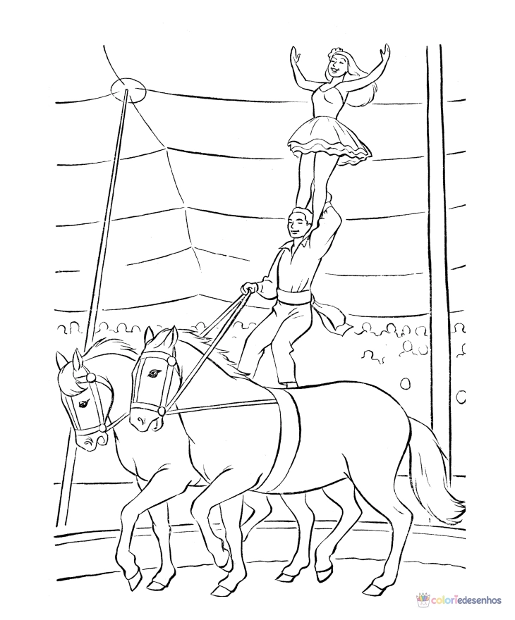 Circo para colorir