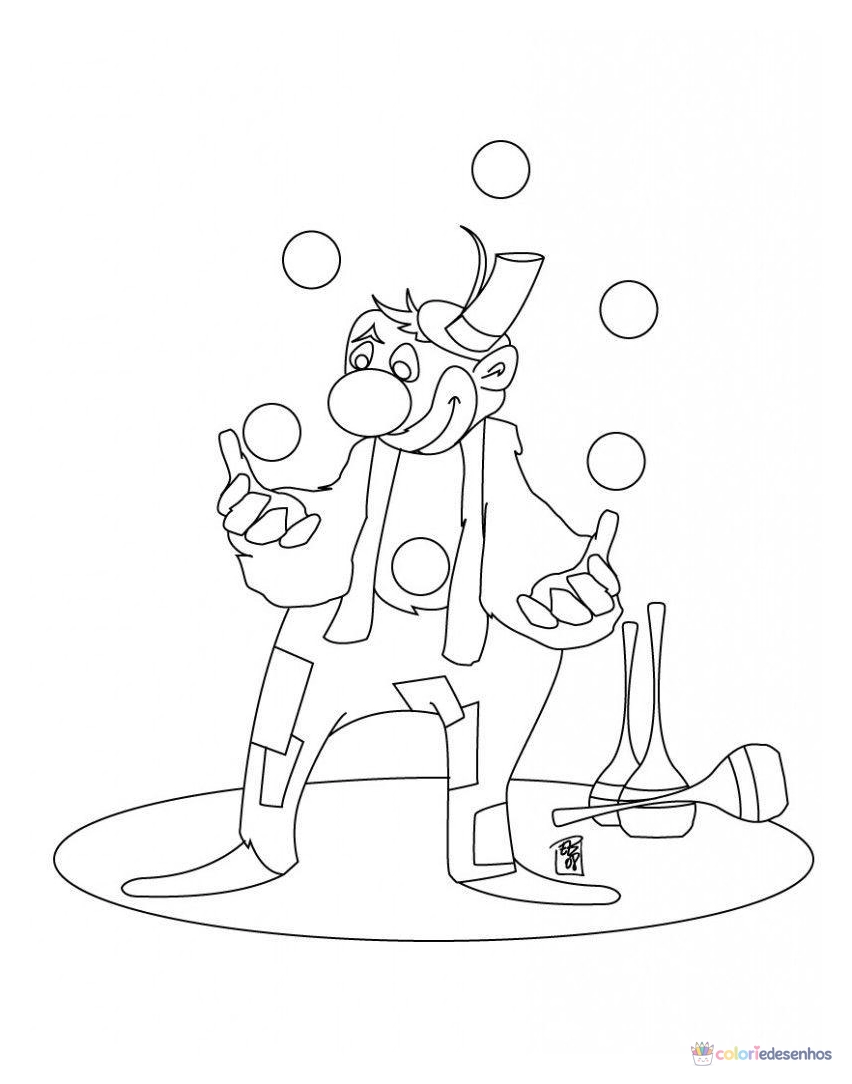 Circo para colorir