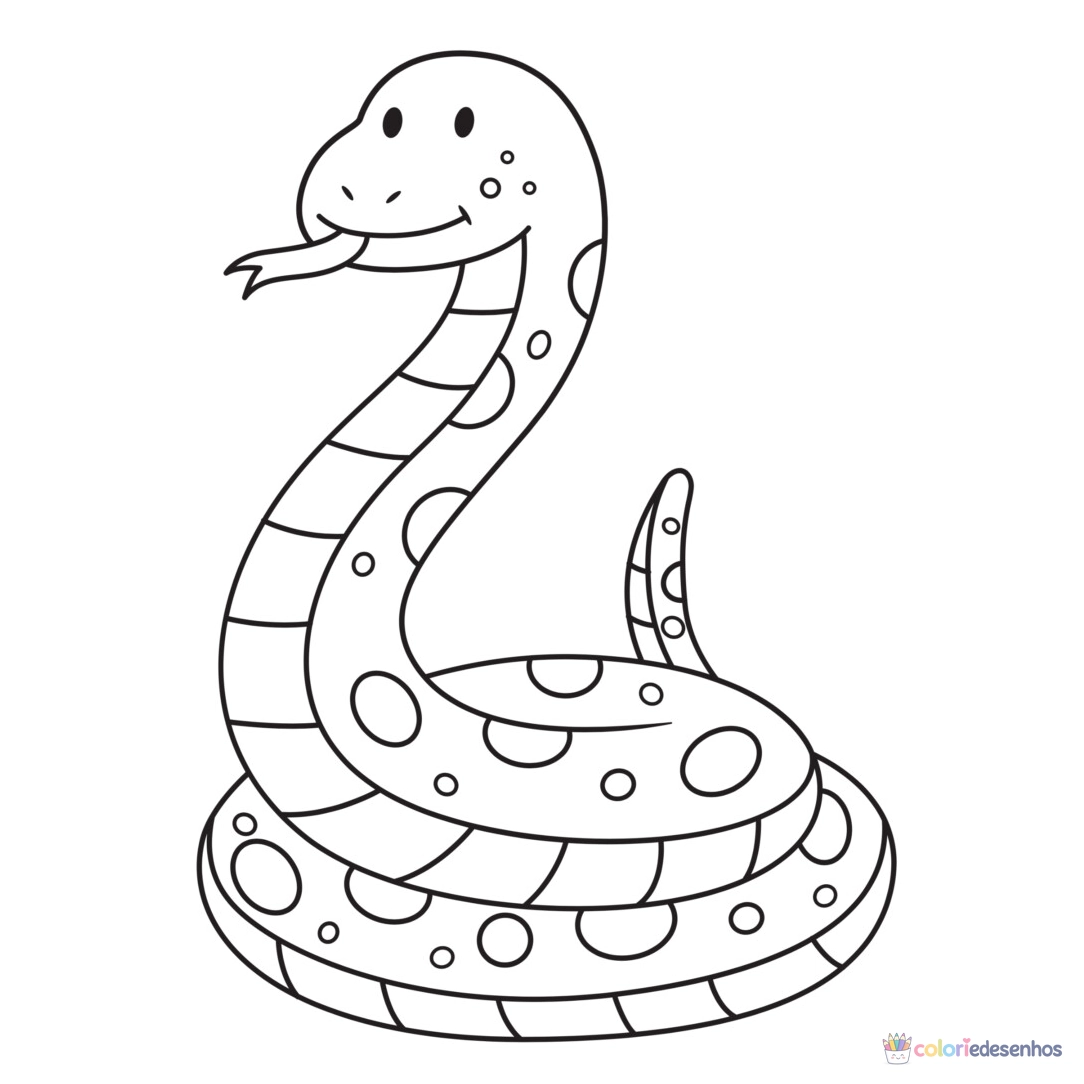 Cobras para colorir