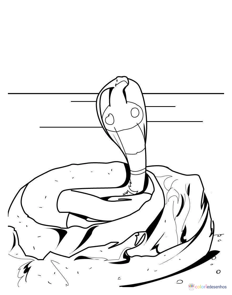 Desenhos de Cobras para colorir