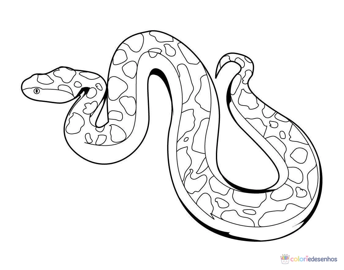 Cobras para colorir