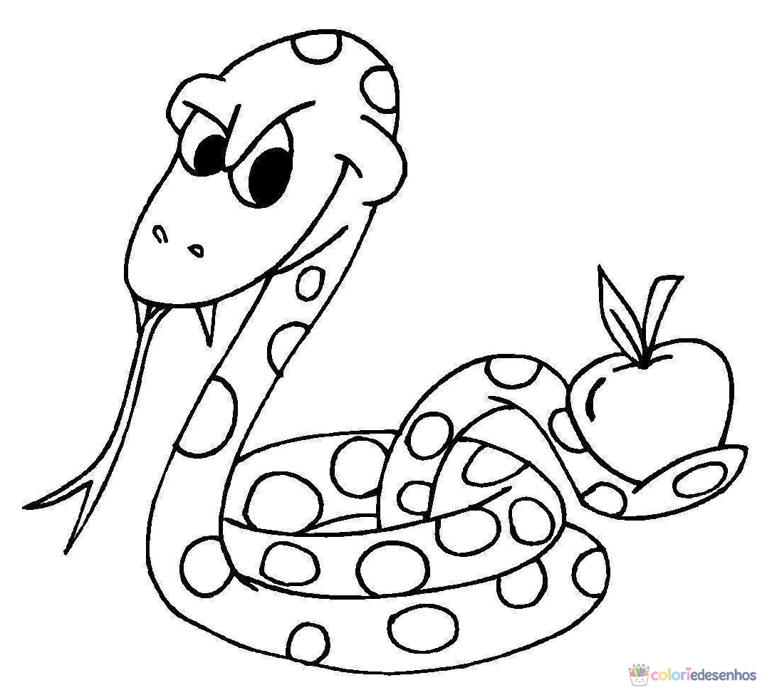 Cobras para colorir