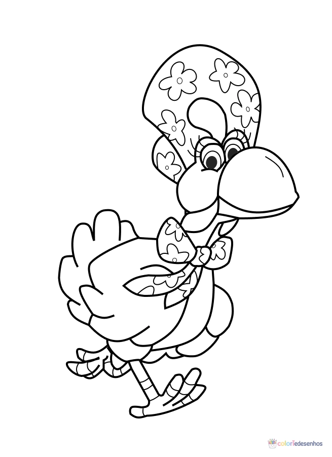 Cocoricó para colorir