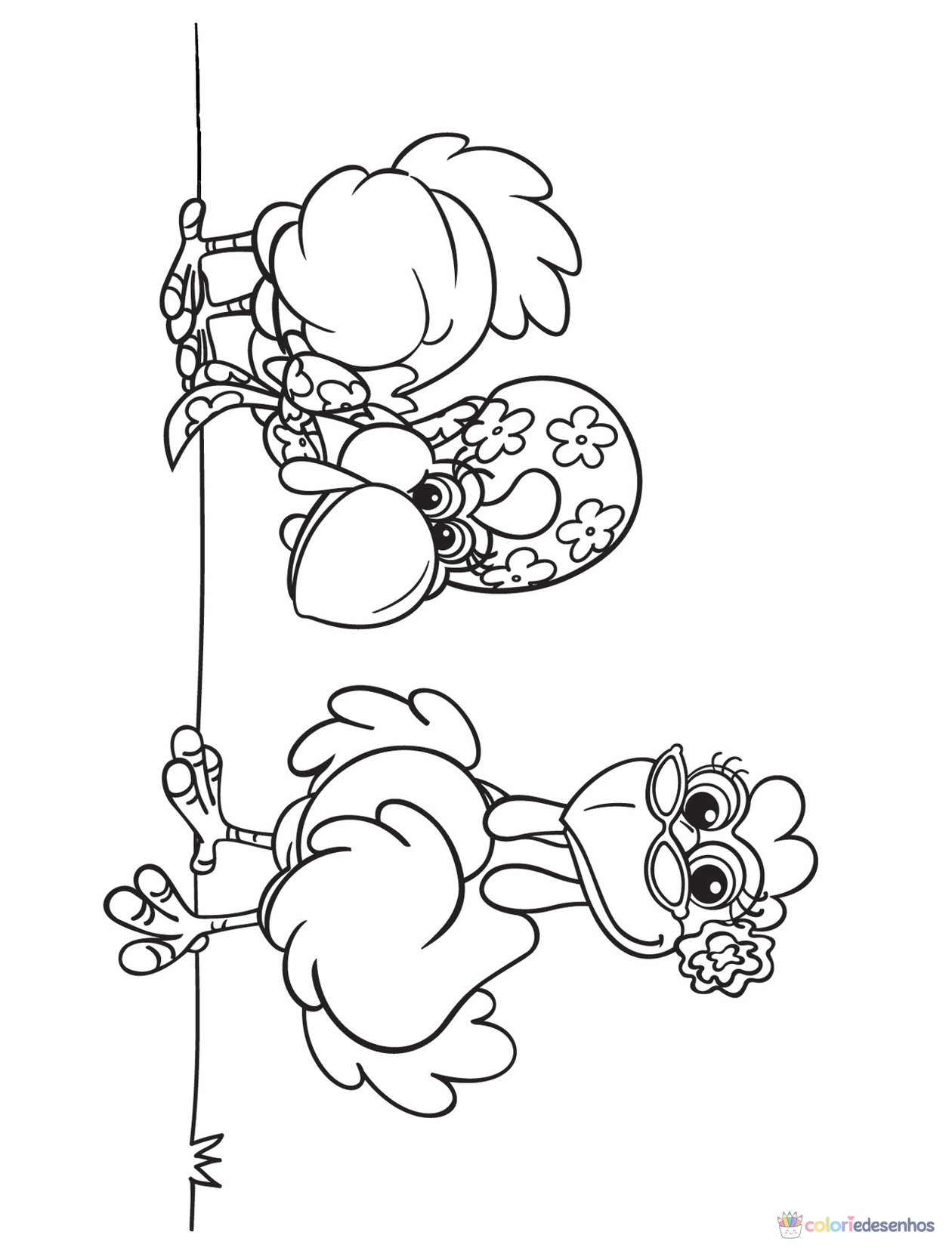 Cocoricó para imprimir e colorir para colorir