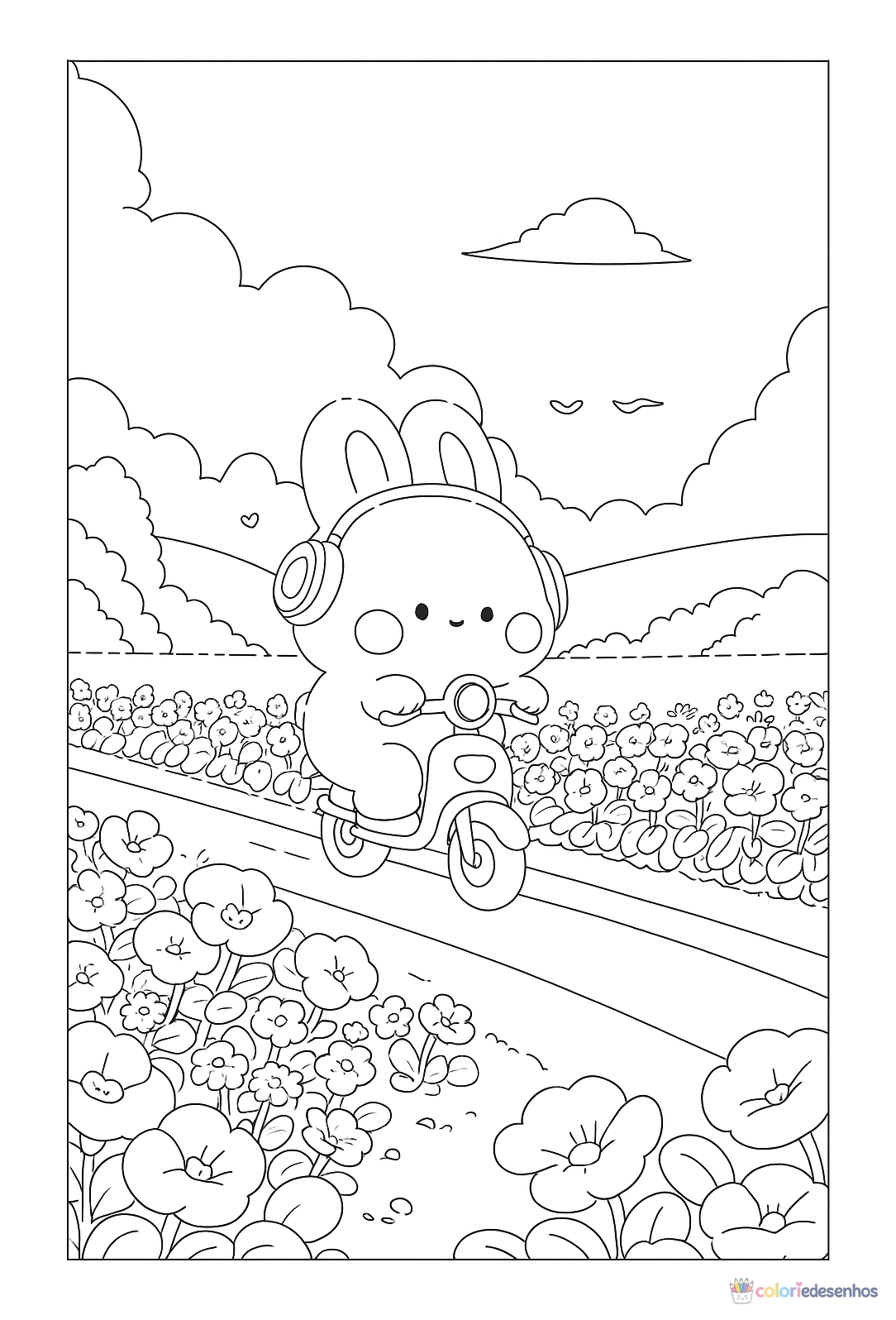 Coelho para imprimir e colorir para colorir
