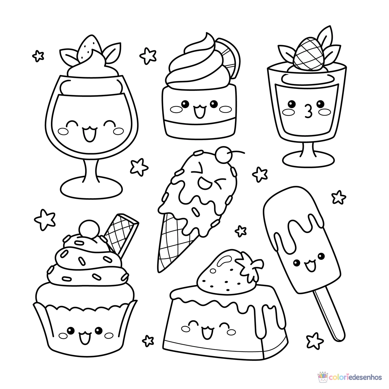 Comida para colorir