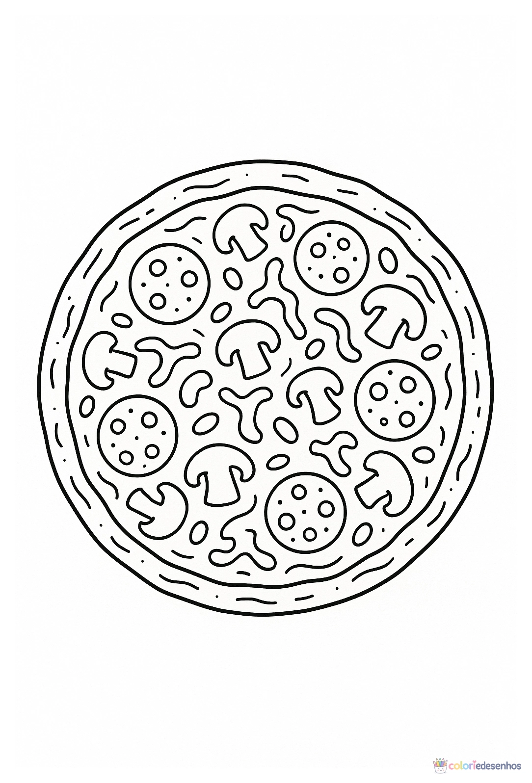 Comida para colorir
