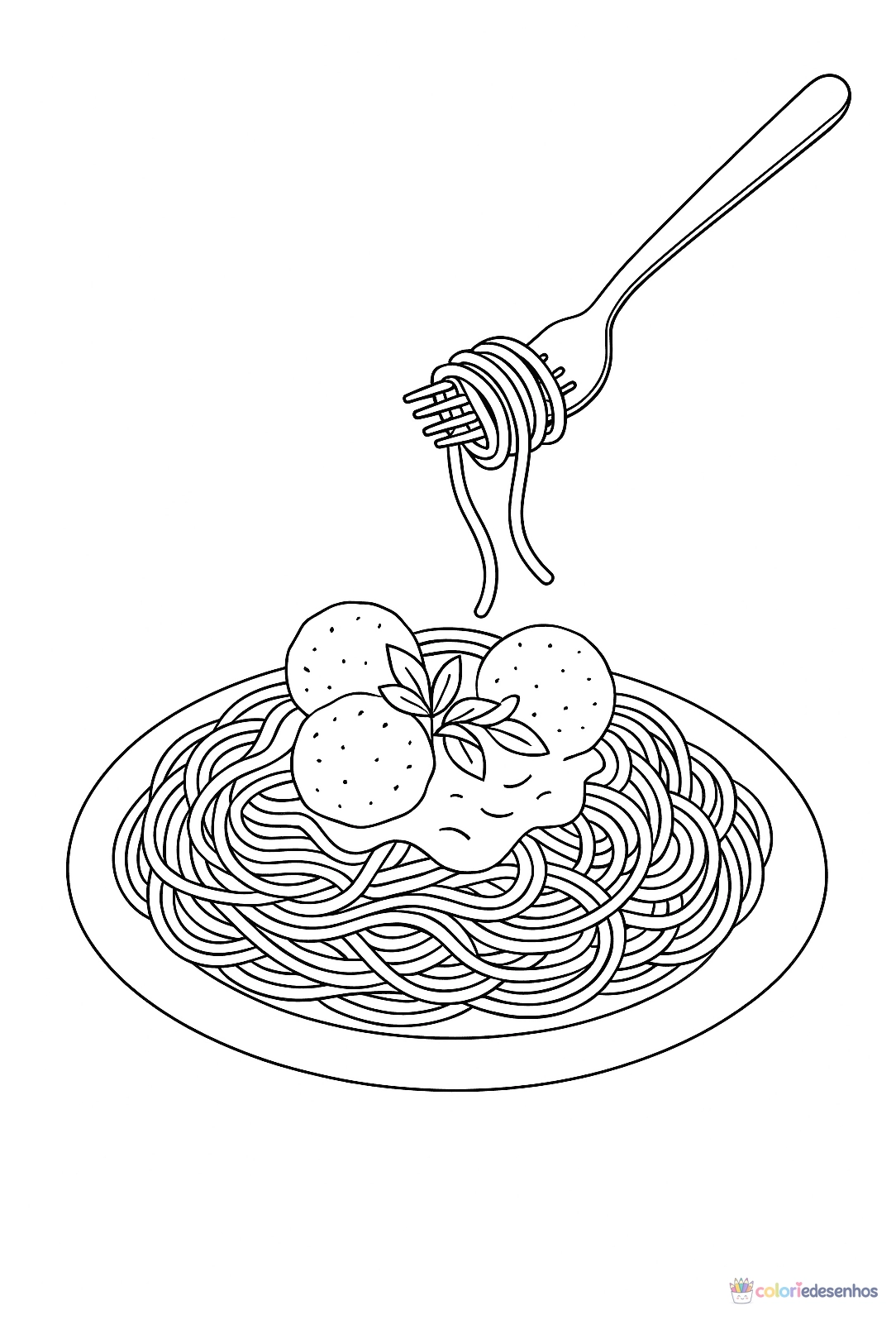 Comida para colorir