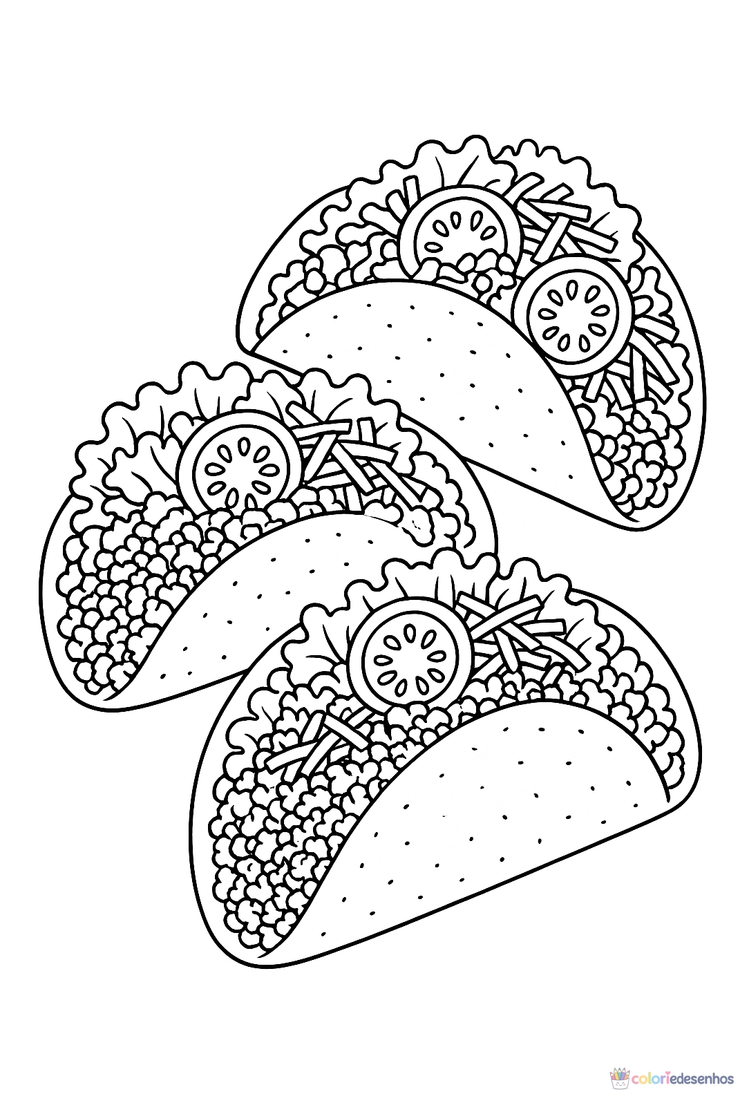 Comida para colorir