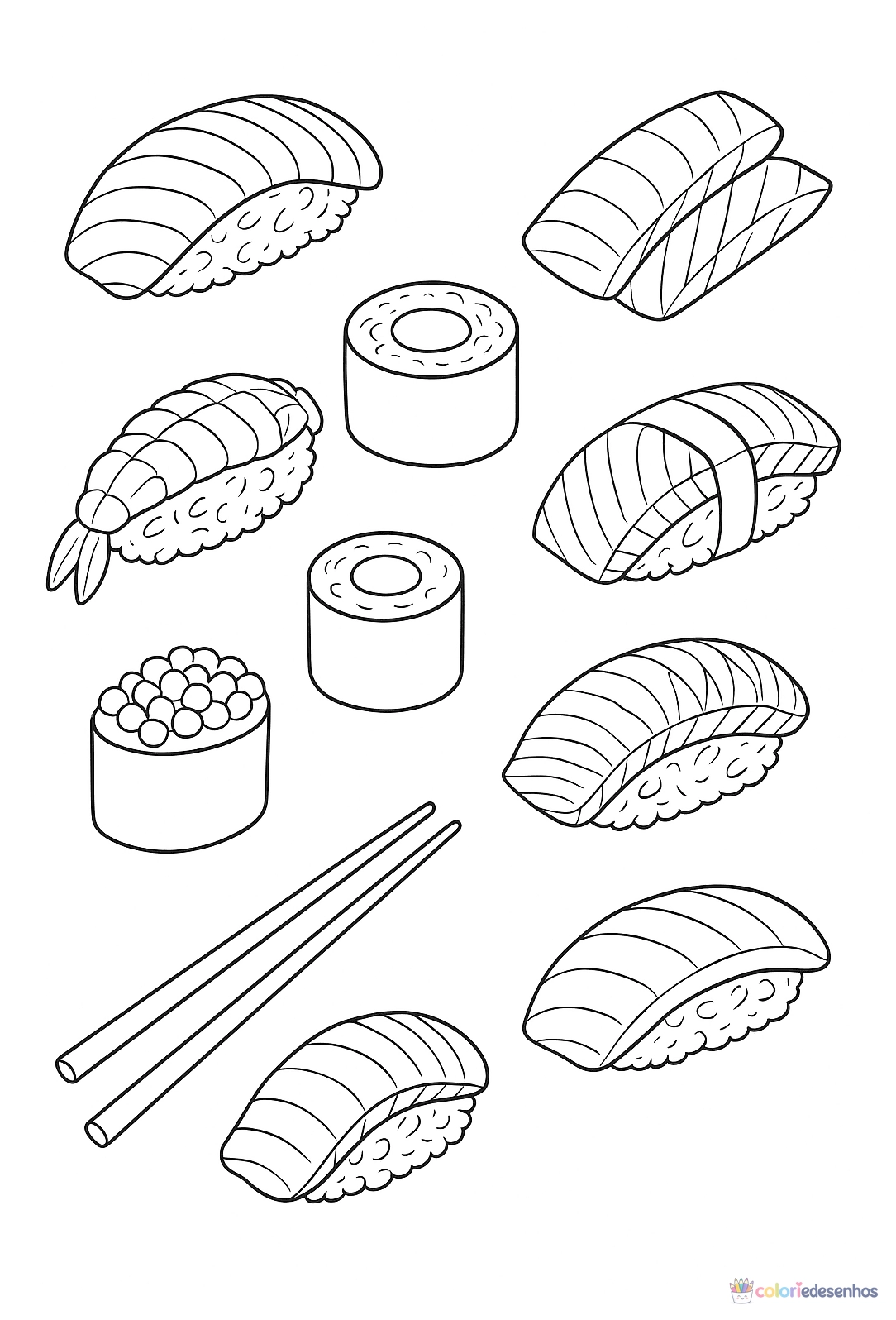 Comida para colorir