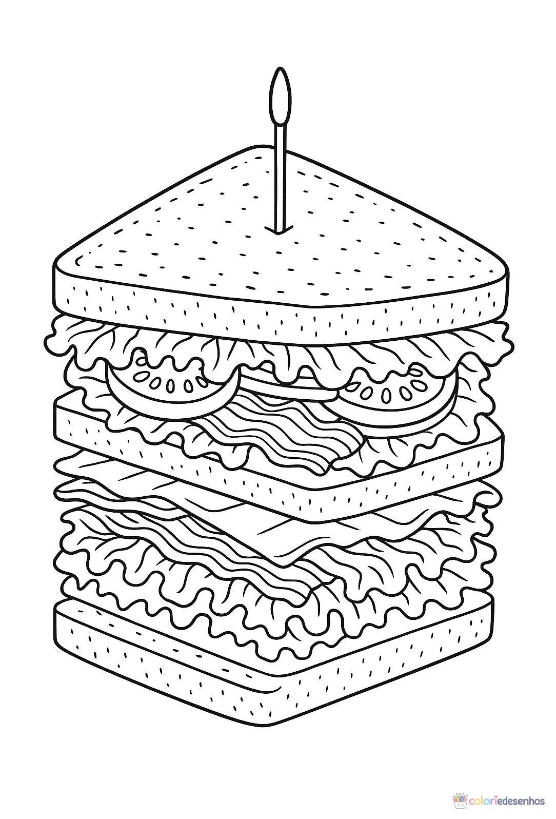 Comida para colorir