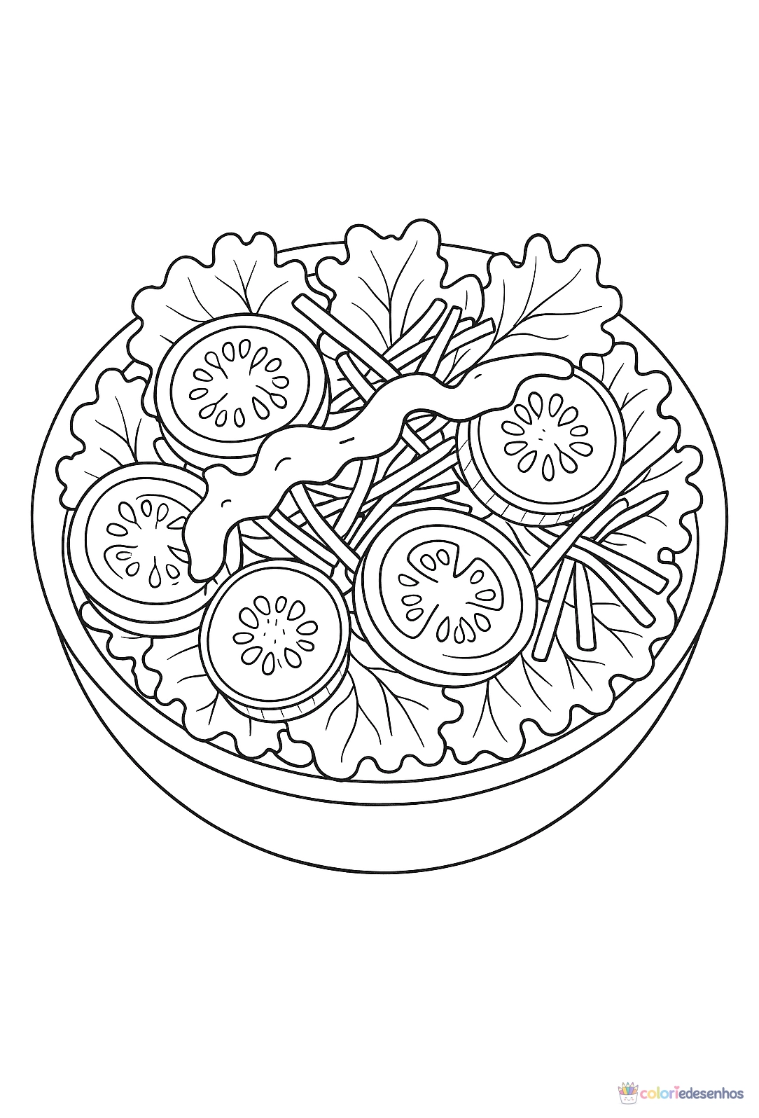 Comida para colorir