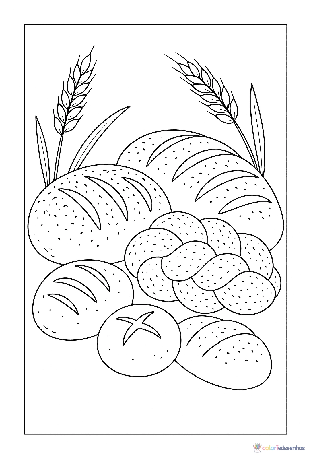 Comida para colorir