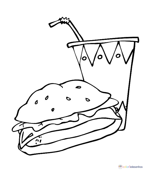 Comida para colorir