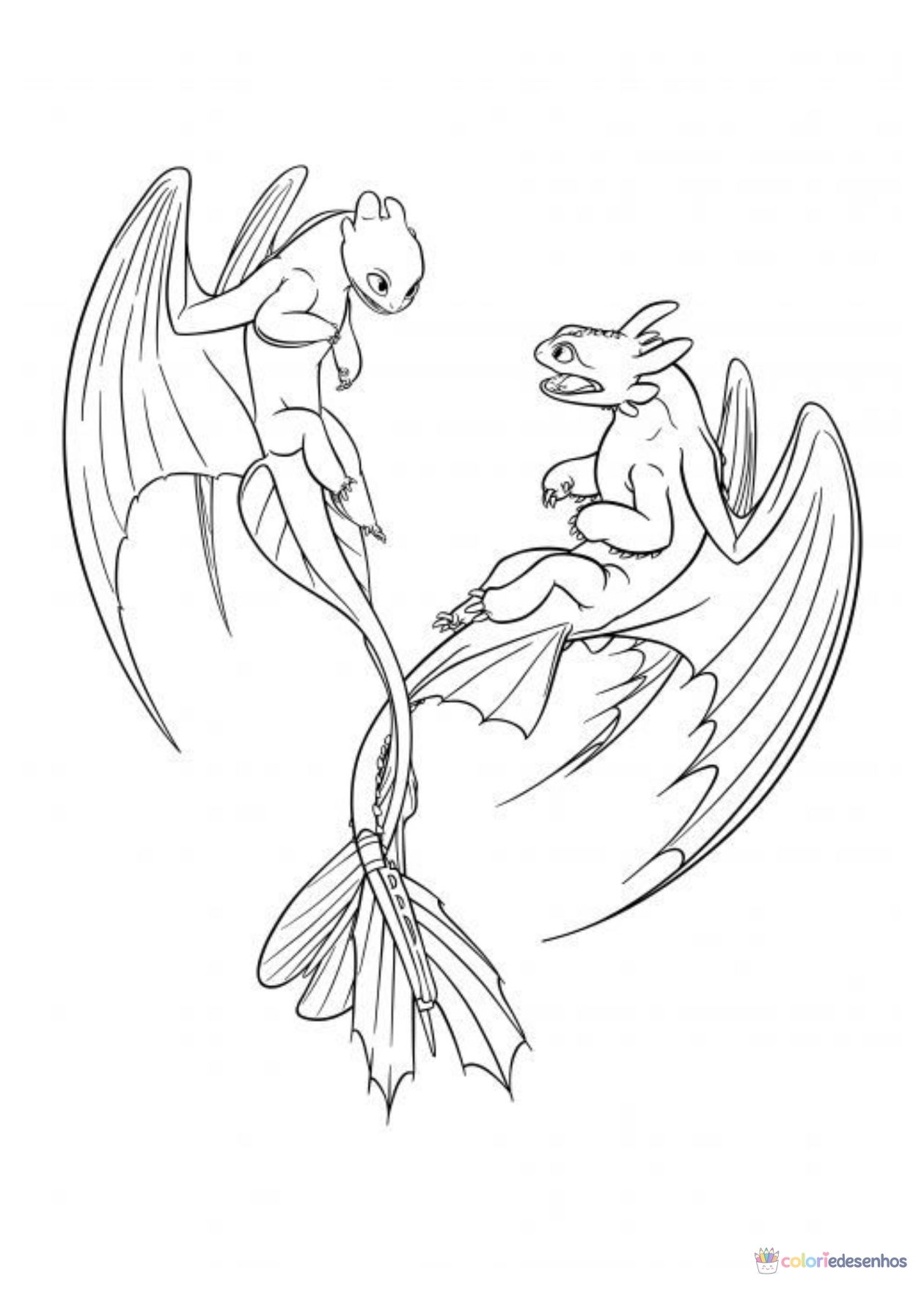 Desenhos de Como Treinar Seu Dragão para colorir