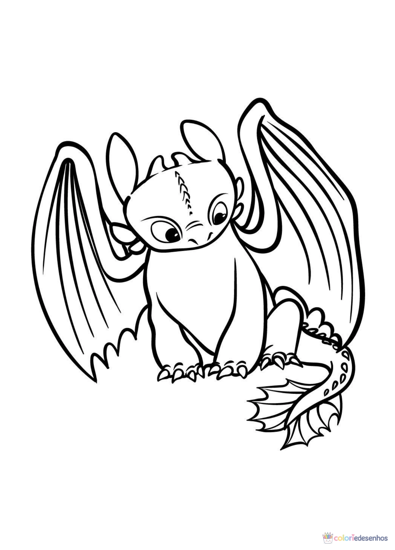 Como treinar seu dragão para imprimir e colorir para colorir