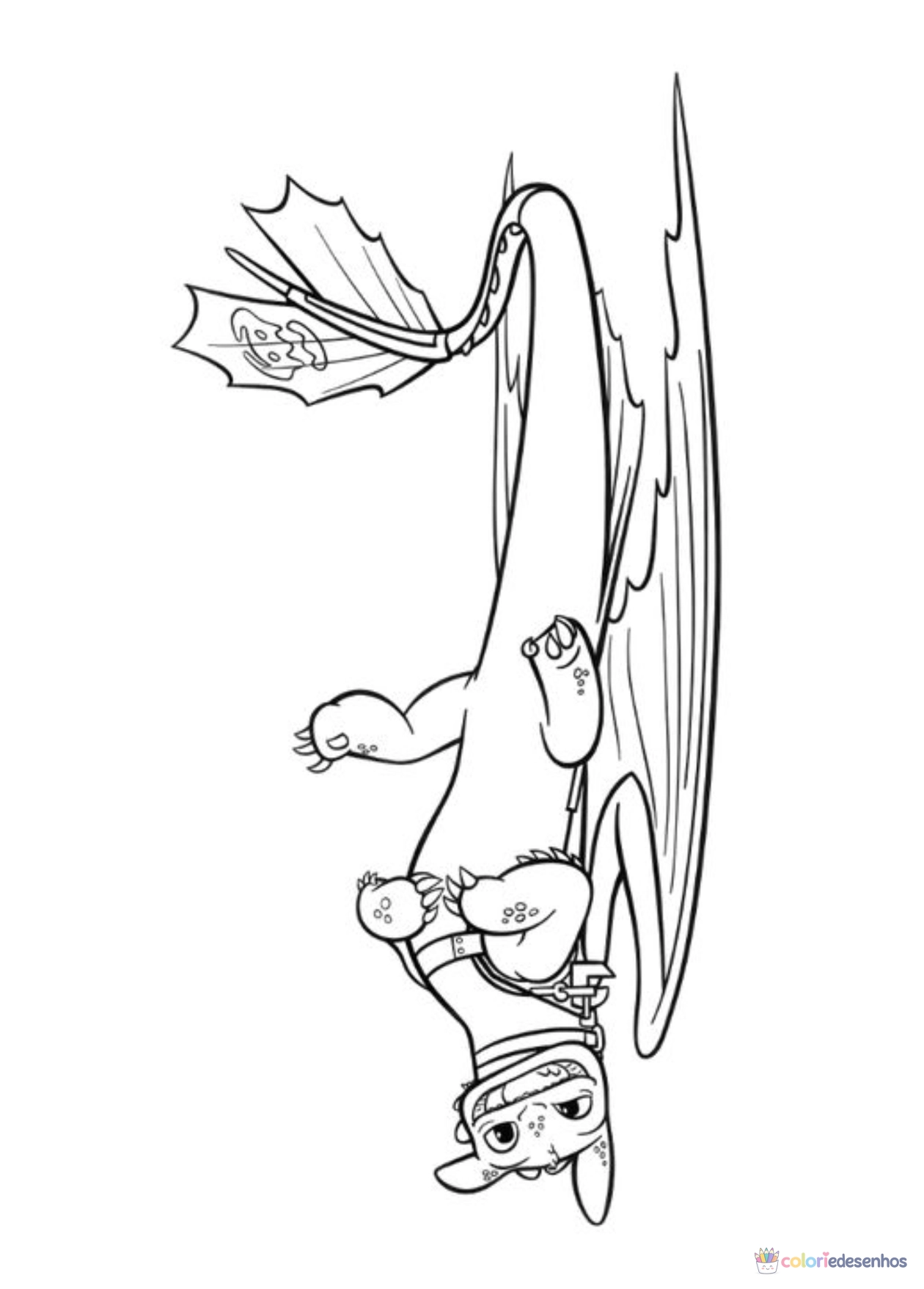 Como treinar seu dragão para imprimir e colorir para colorir