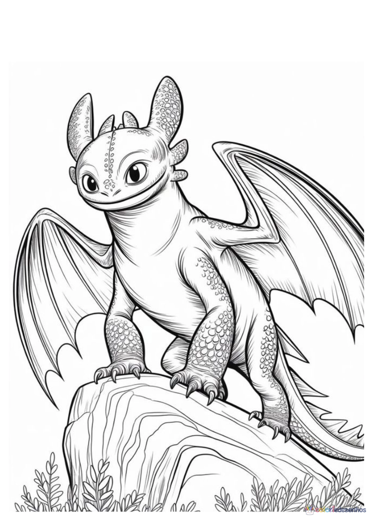 Como treinar seu dragão para imprimir e colorir para colorir