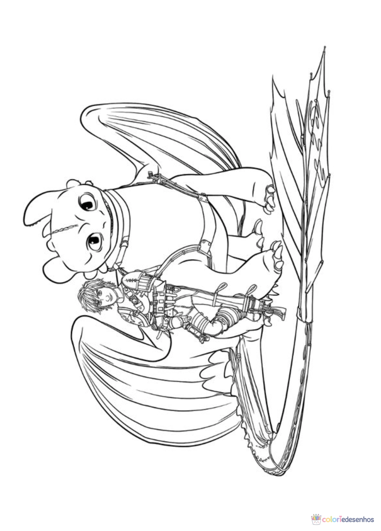 Como treinar seu dragão para imprimir e colorir para colorir