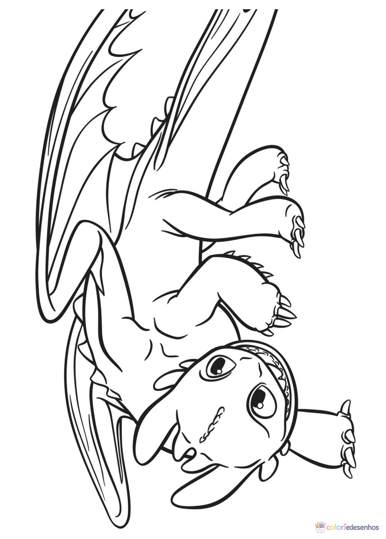 Como treinar seu dragão para imprimir e colorir para colorir