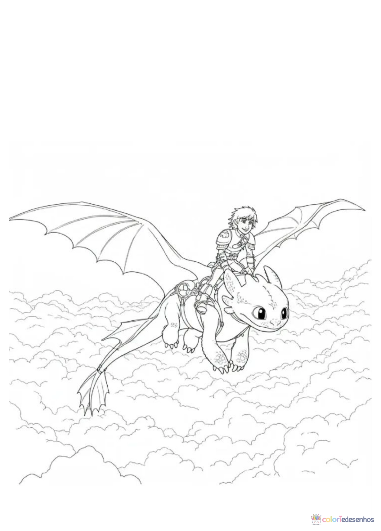Como treinar seu dragão para imprimir e colorir para colorir