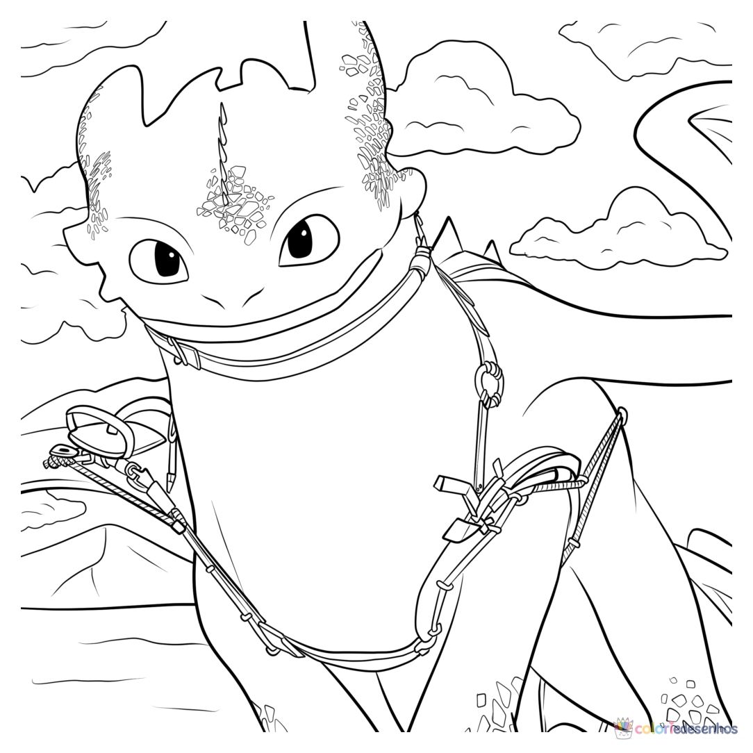 Como treinar seu dragão para imprimir e colorir para colorir