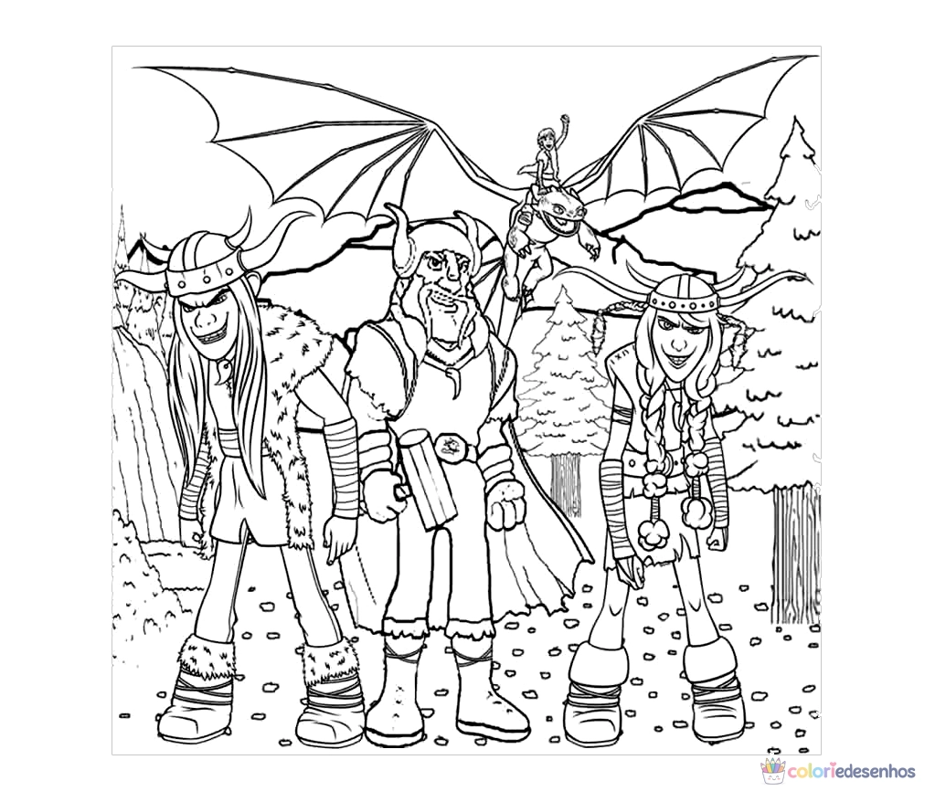 Como treinar seu dragão para imprimir e colorir para colorir