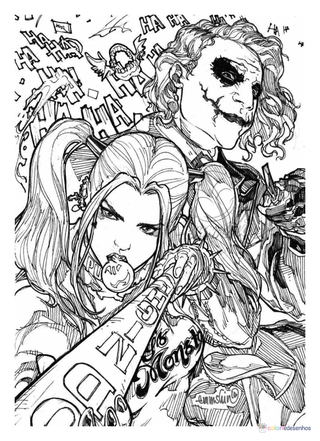 Coringa para colorir