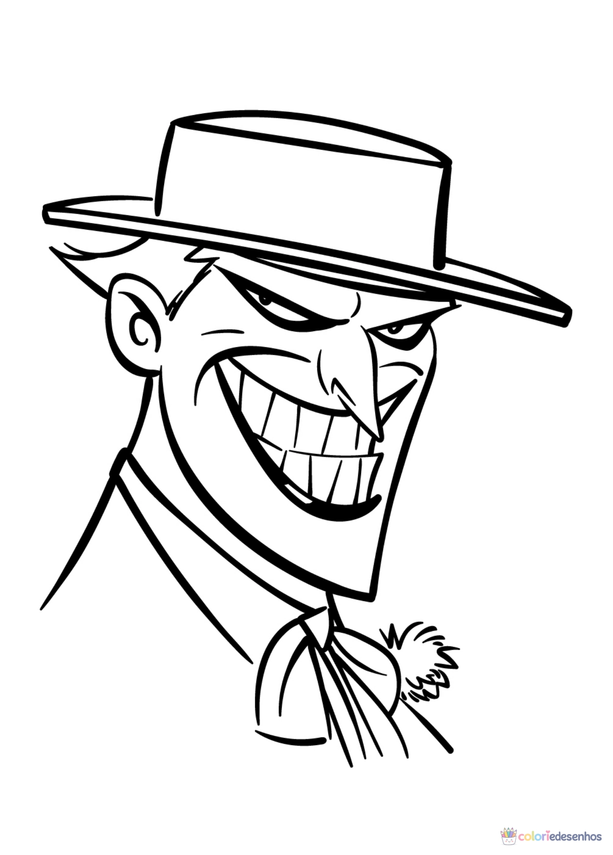 Coringa para imprimir e colorir para colorir