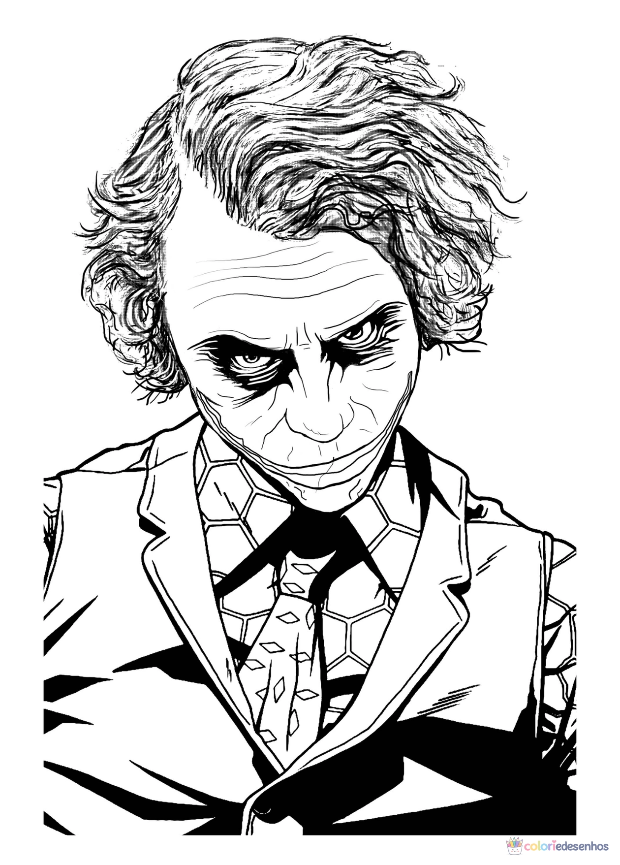 Coringa para imprimir e colorir para colorir