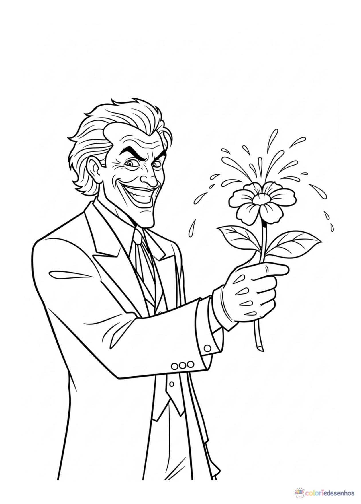 Coringa para imprimir e colorir para colorir