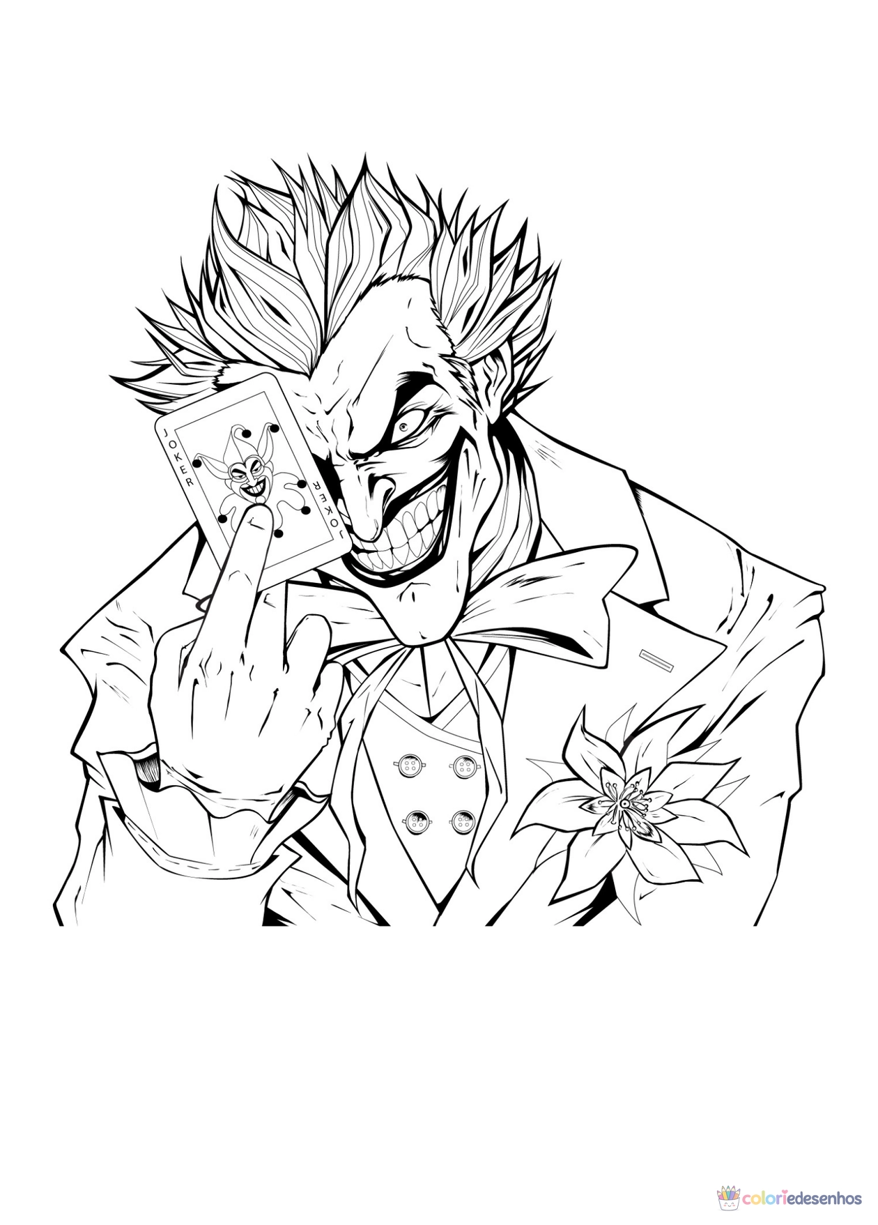 Coringa para imprimir e colorir para colorir