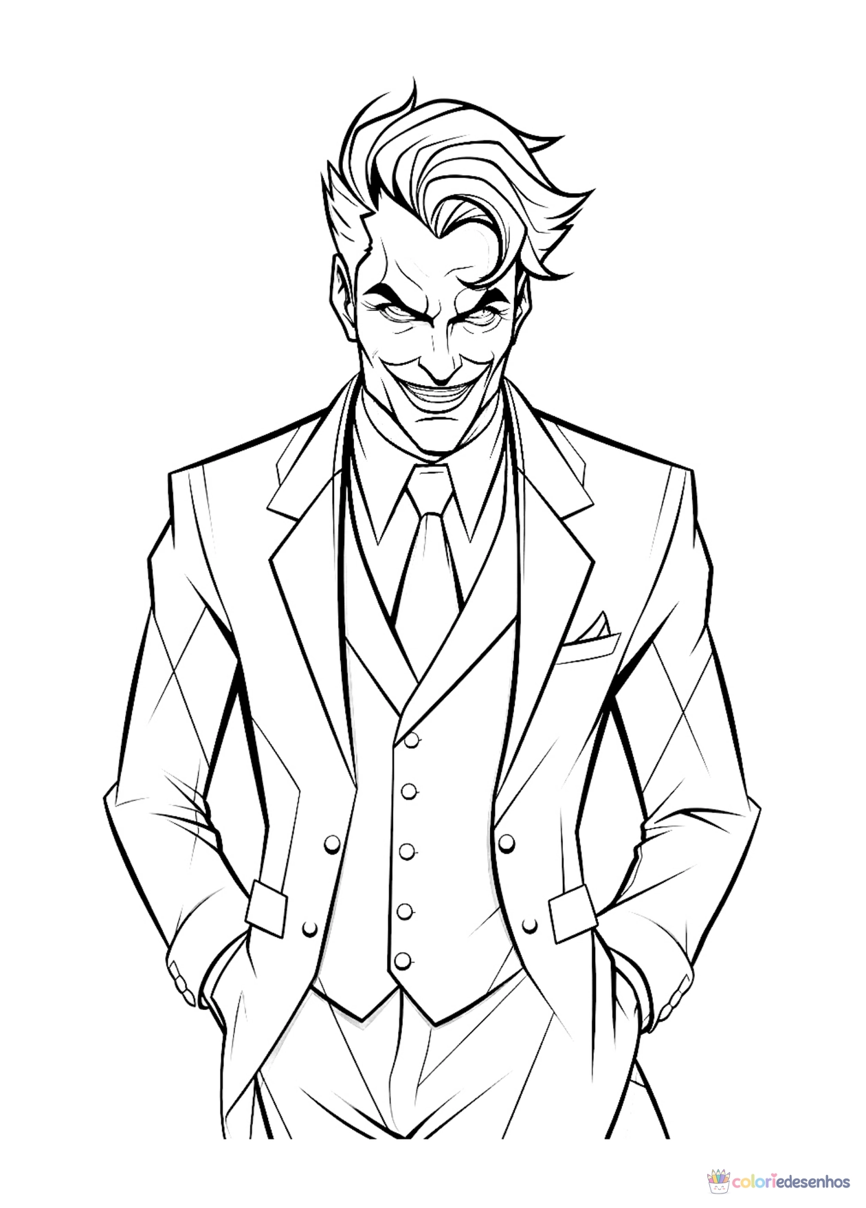 Coringa para imprimir e colorir para colorir