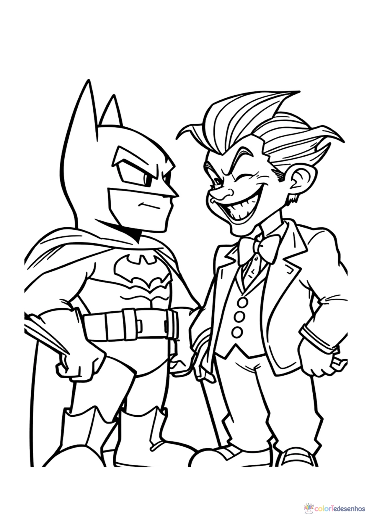 Coringa para imprimir e colorir para colorir