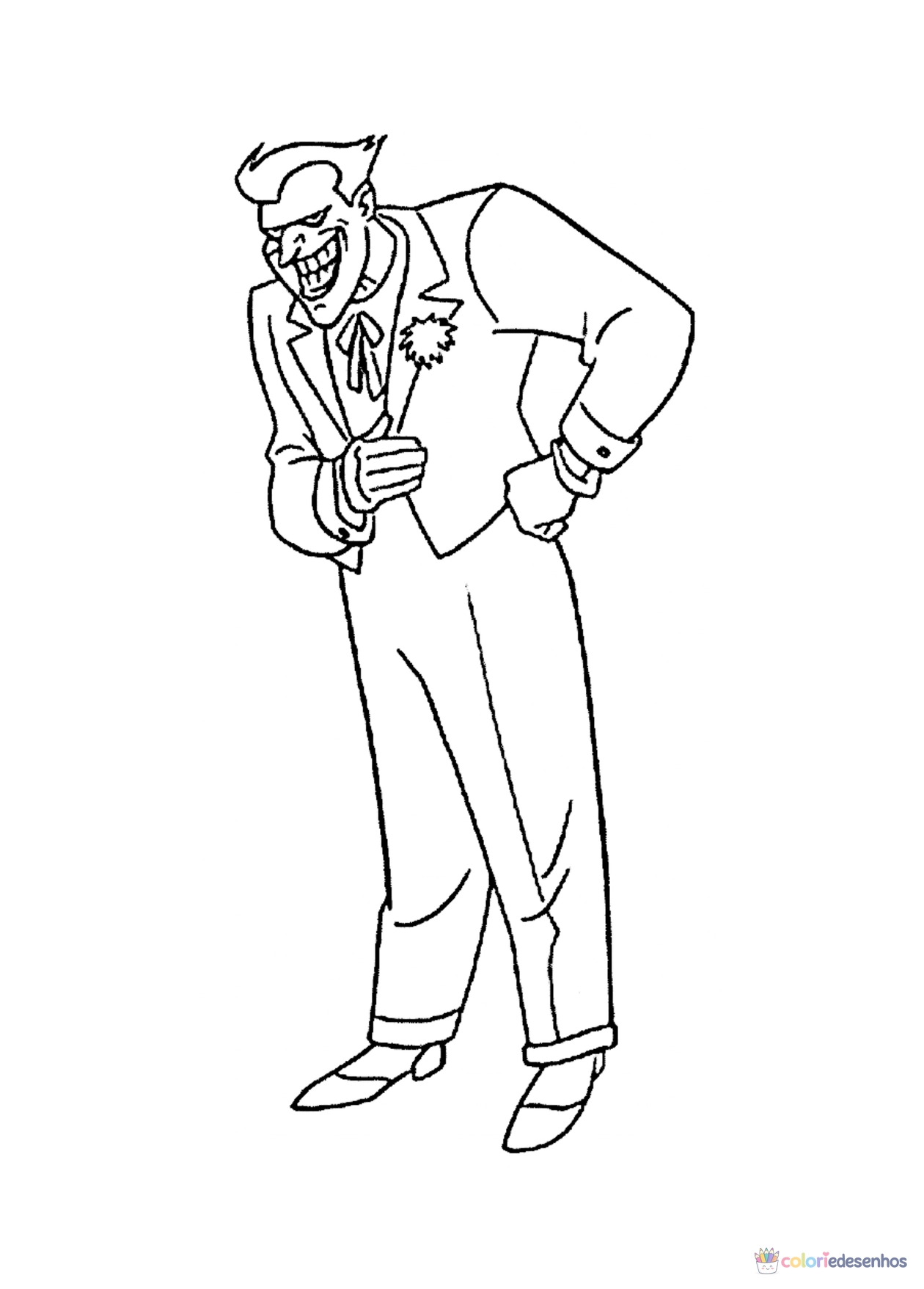 Coringa para imprimir e colorir para colorir
