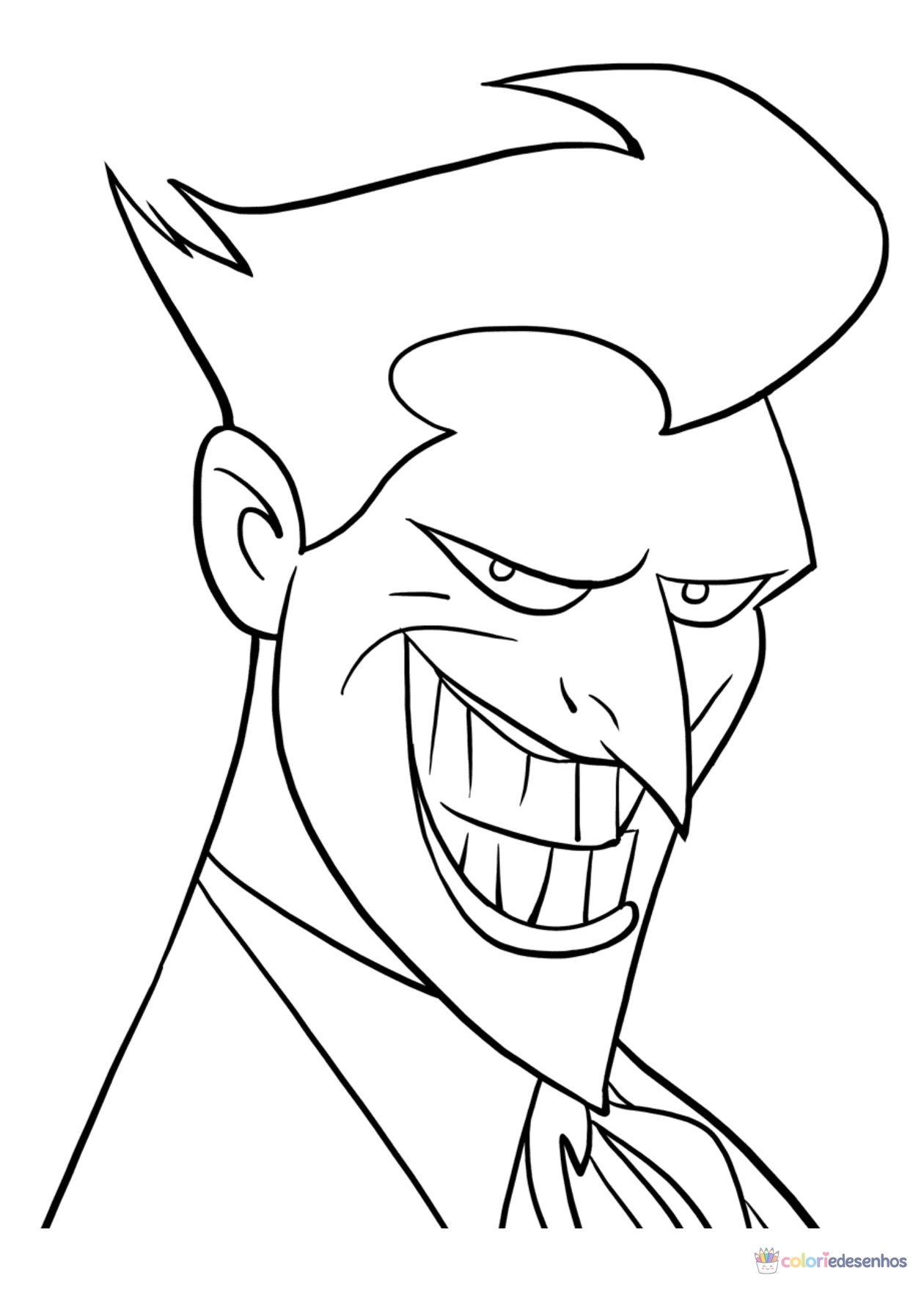 Coringa para imprimir e colorir para colorir