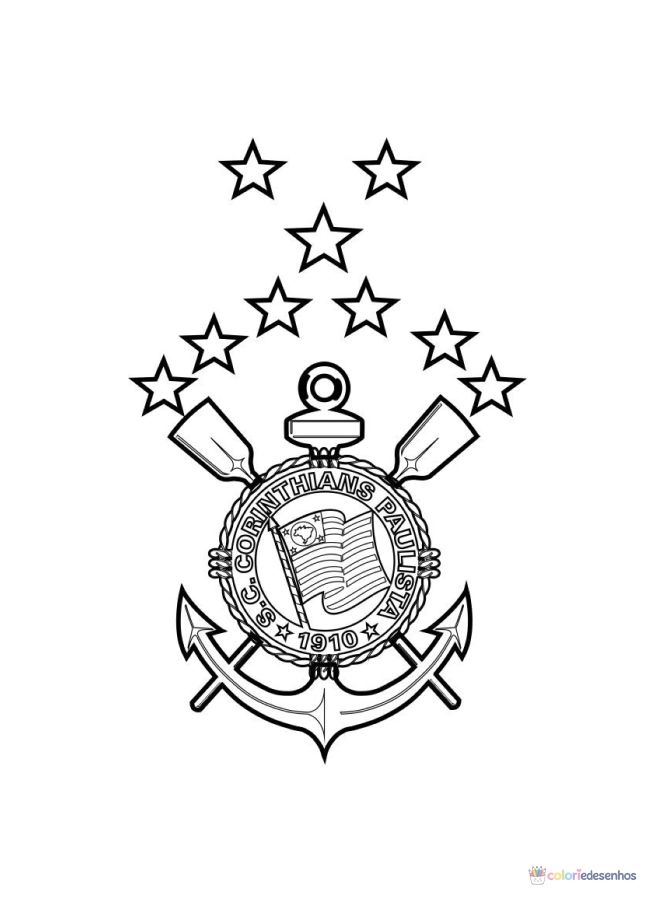 Desenhos de Corinthians para colorir