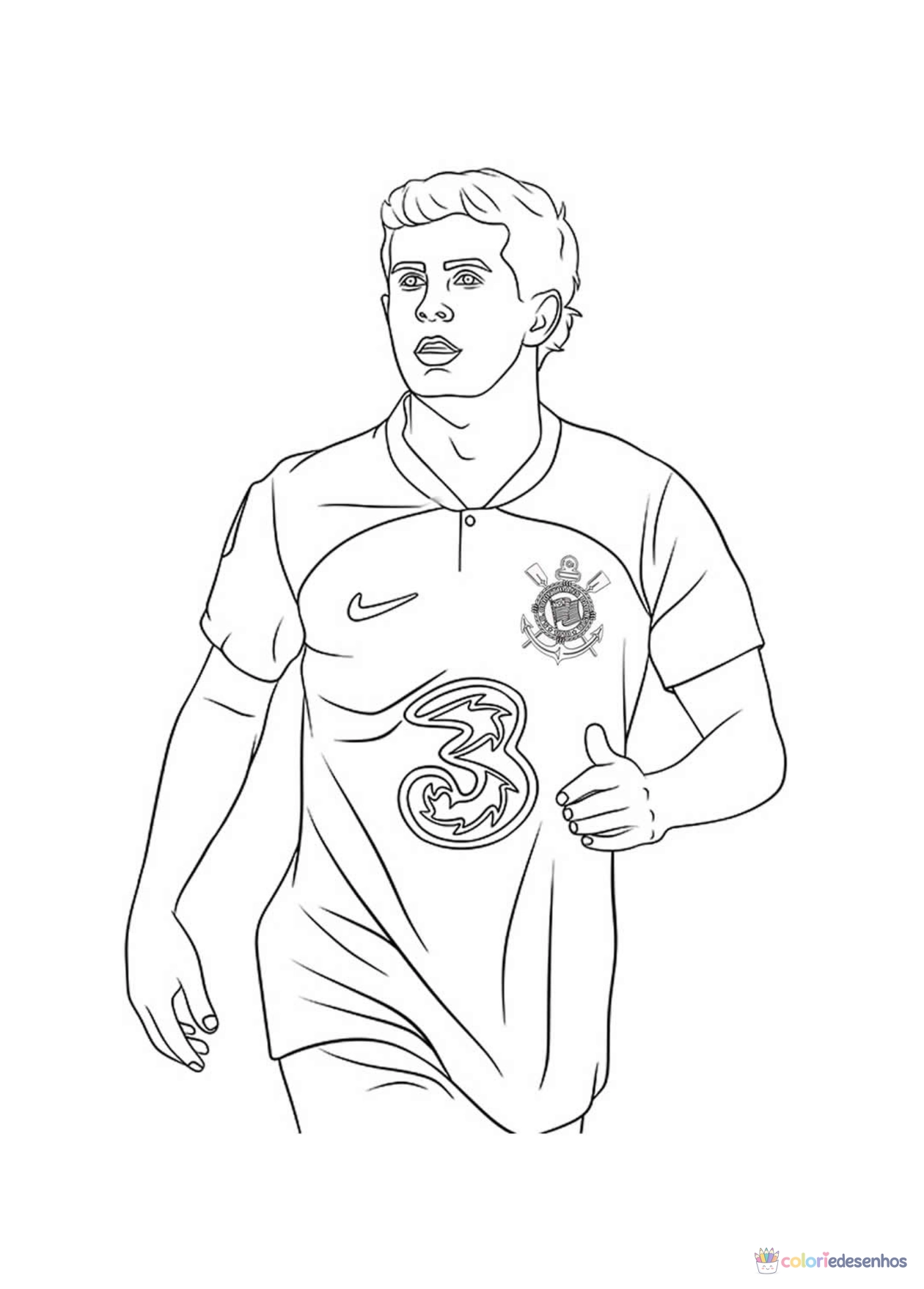 Corinthians para imprimir e colorir para colorir