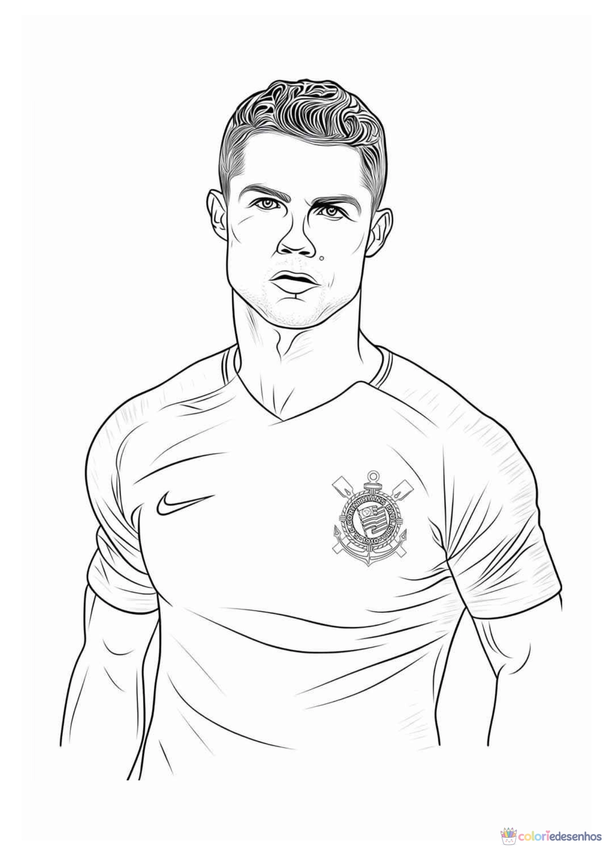 Corinthians para imprimir e colorir para colorir