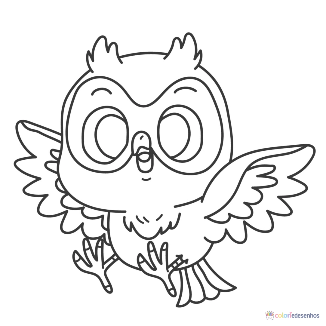 Coruja para colorir