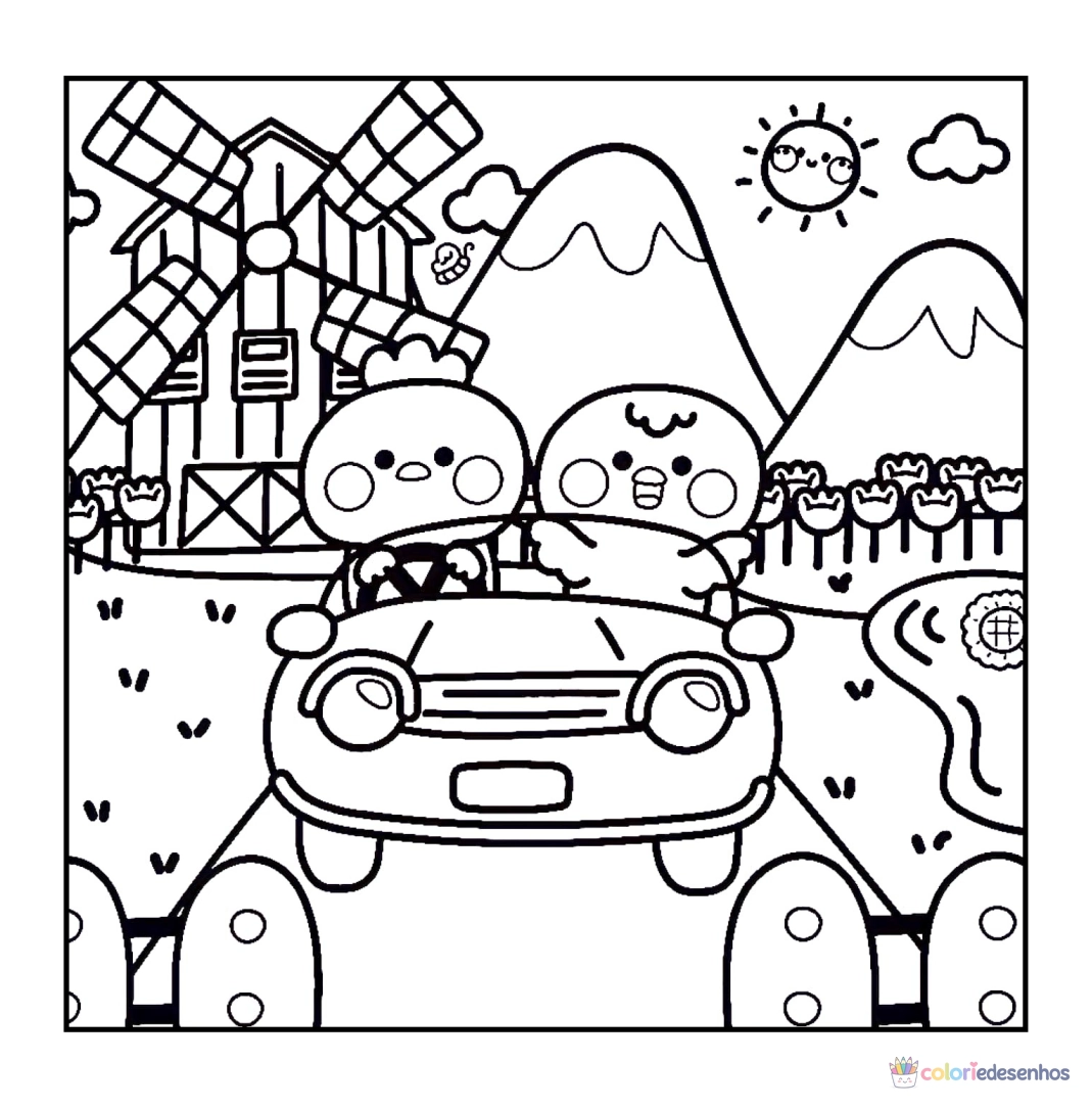 Desenhos de Cozy Friends para colorir