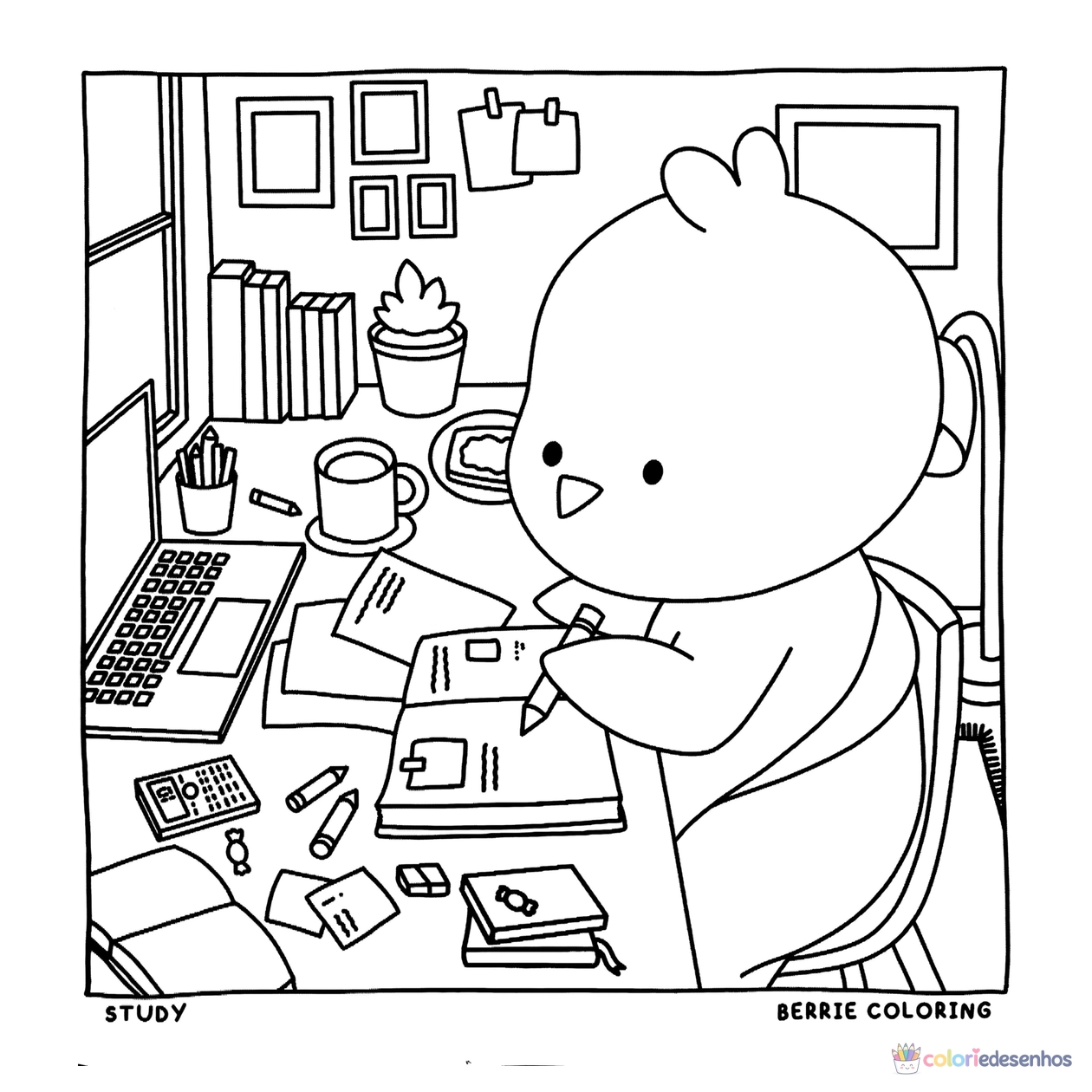 Cozy Friends para imprimir e colorir para colorir