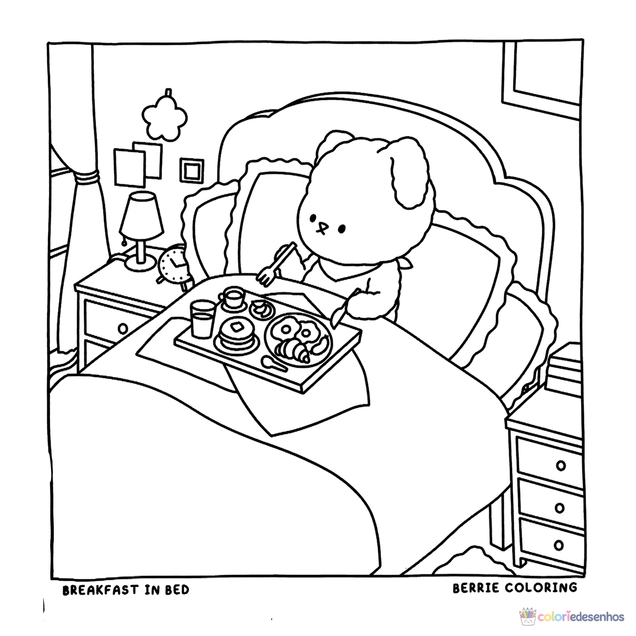 Cozy Friends para imprimir e colorir para colorir