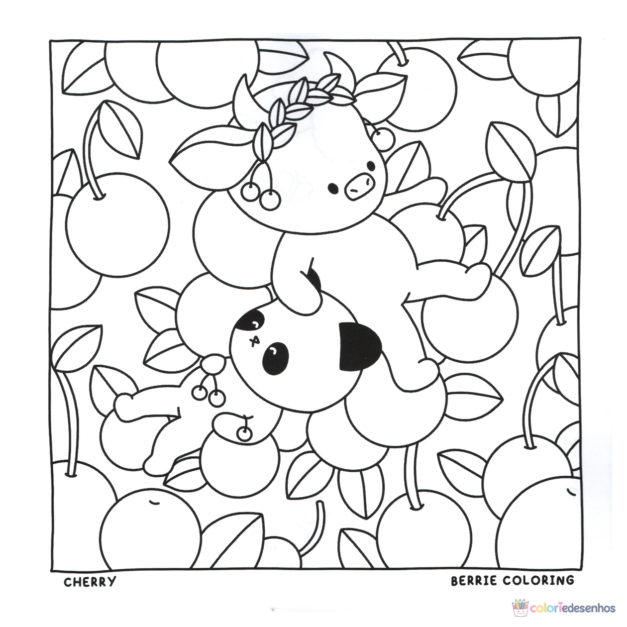 Cozy Friends para imprimir e colorir para colorir