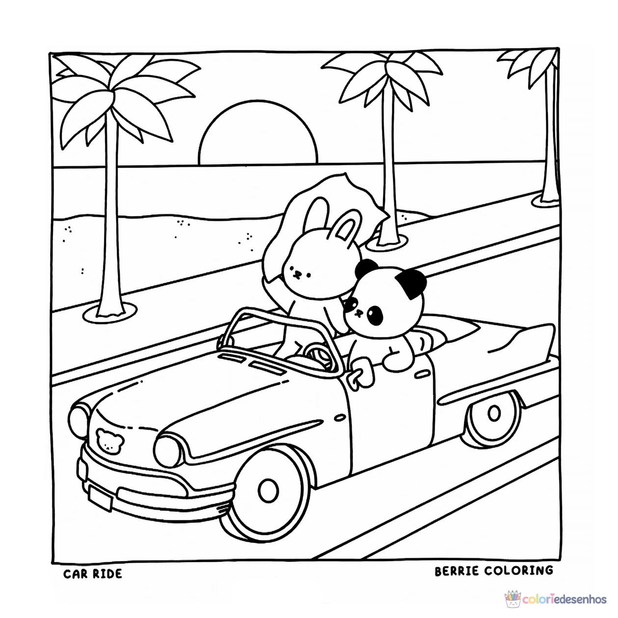 Cozy Friends para imprimir e colorir para colorir