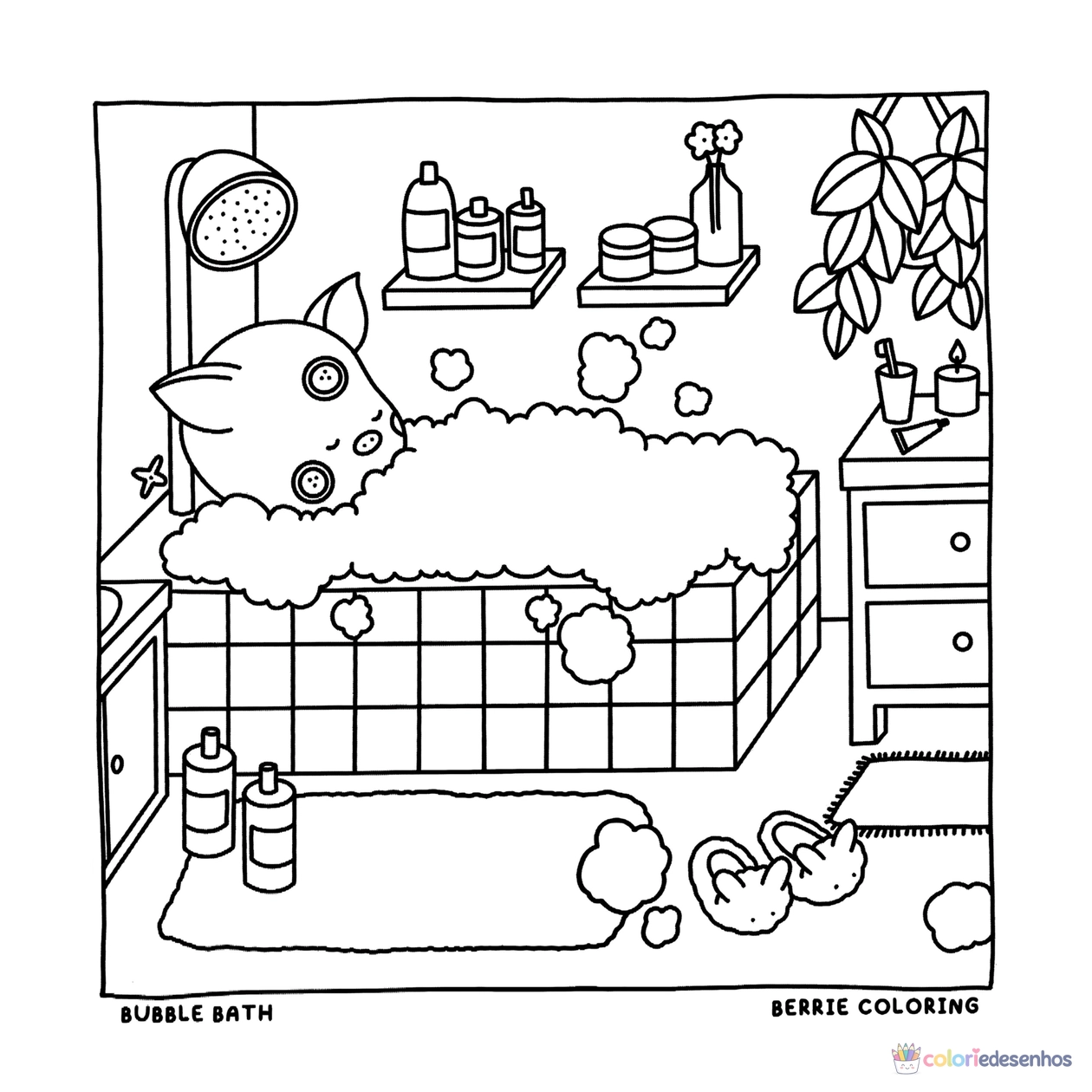 Cozy Friends para imprimir e colorir para colorir