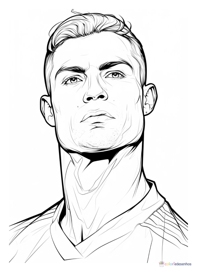 Desenhos de Cristiano Ronaldo para colorir